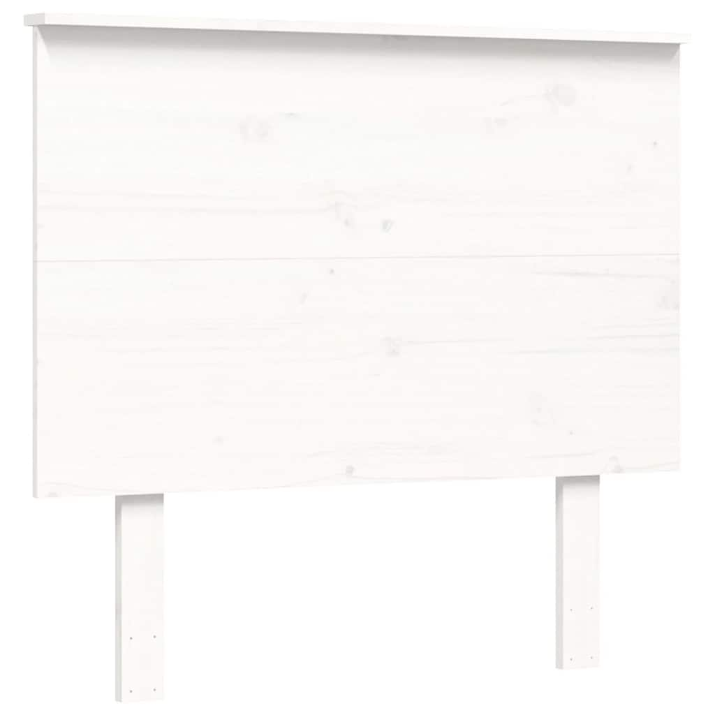 Cadre de lit sans matelas blanc bois de pin massif