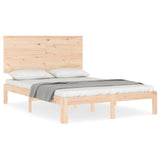 Cadre de lit sans matelas bois de pin massif