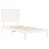 Cadre de lit sans matelas blanc 100x200 cm bois de pin massif