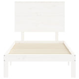 Cadre de lit sans matelas blanc 100x200 cm bois de pin massif