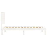 Cadre de lit sans matelas blanc 100x200 cm bois de pin massif