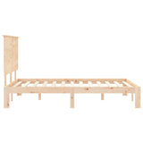 Bed frame without mattress 120x200 cm solid pine wood