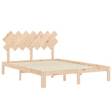 Cadre de lit sans matelas 140x190 cm bois de pin massif