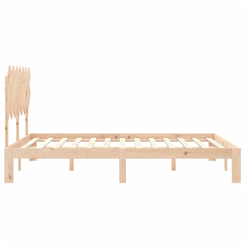 Cadre de lit sans matelas 140x190 cm bois de pin massif