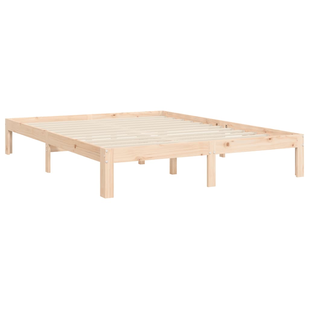 Cadre de lit sans matelas 140x190 cm bois de pin massif