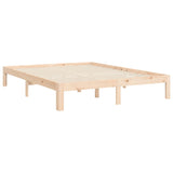 Bed frame without mattress 140x190 cm solid pine wood