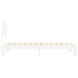 Cadre de lit sans matelas blanc 90x200 cm bois de pin massif