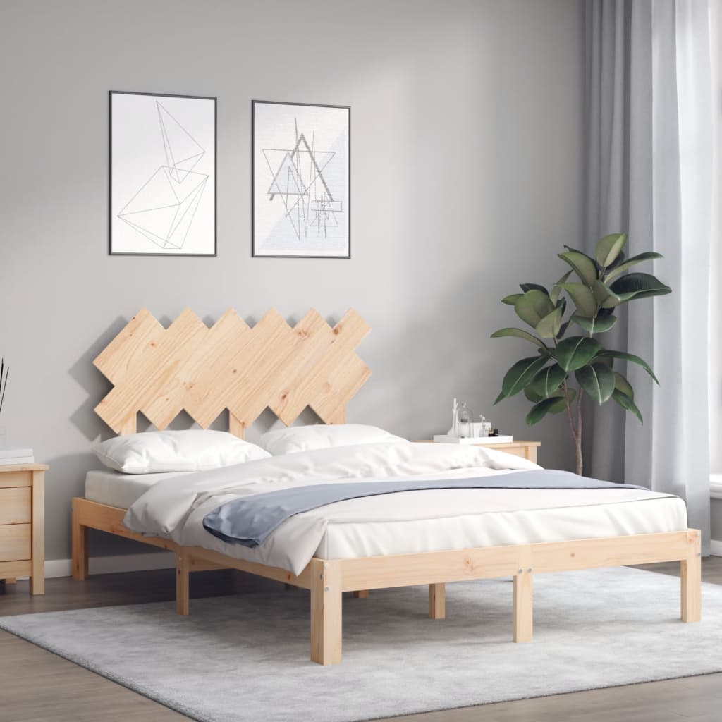 Cadre de lit sans matelas 120x200 cm bois de pin massif