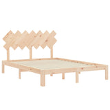 Cadre de lit sans matelas 140x200 cm bois massif de pin