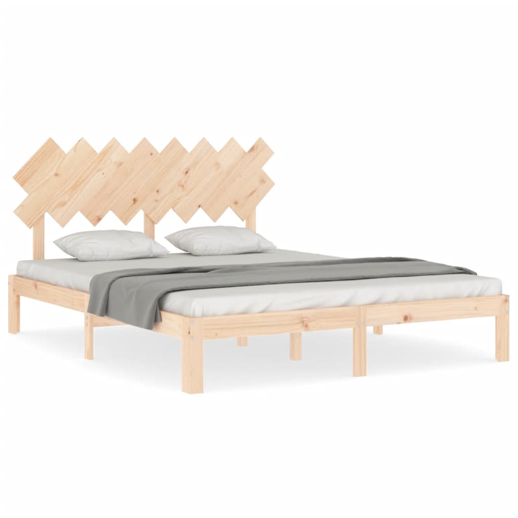 Cadre de lit sans matelas 160x200 cm bois massif de pin