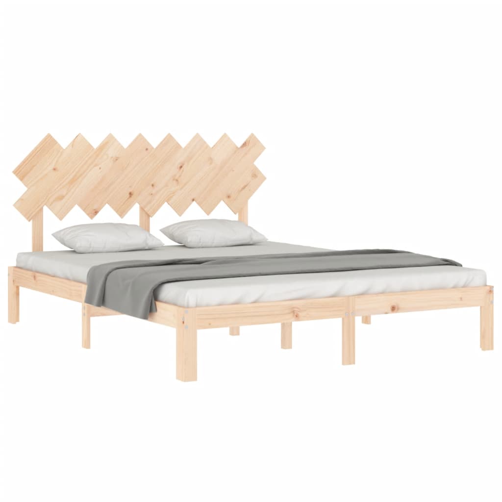 Cadre de lit sans matelas 160x200 cm bois massif de pin