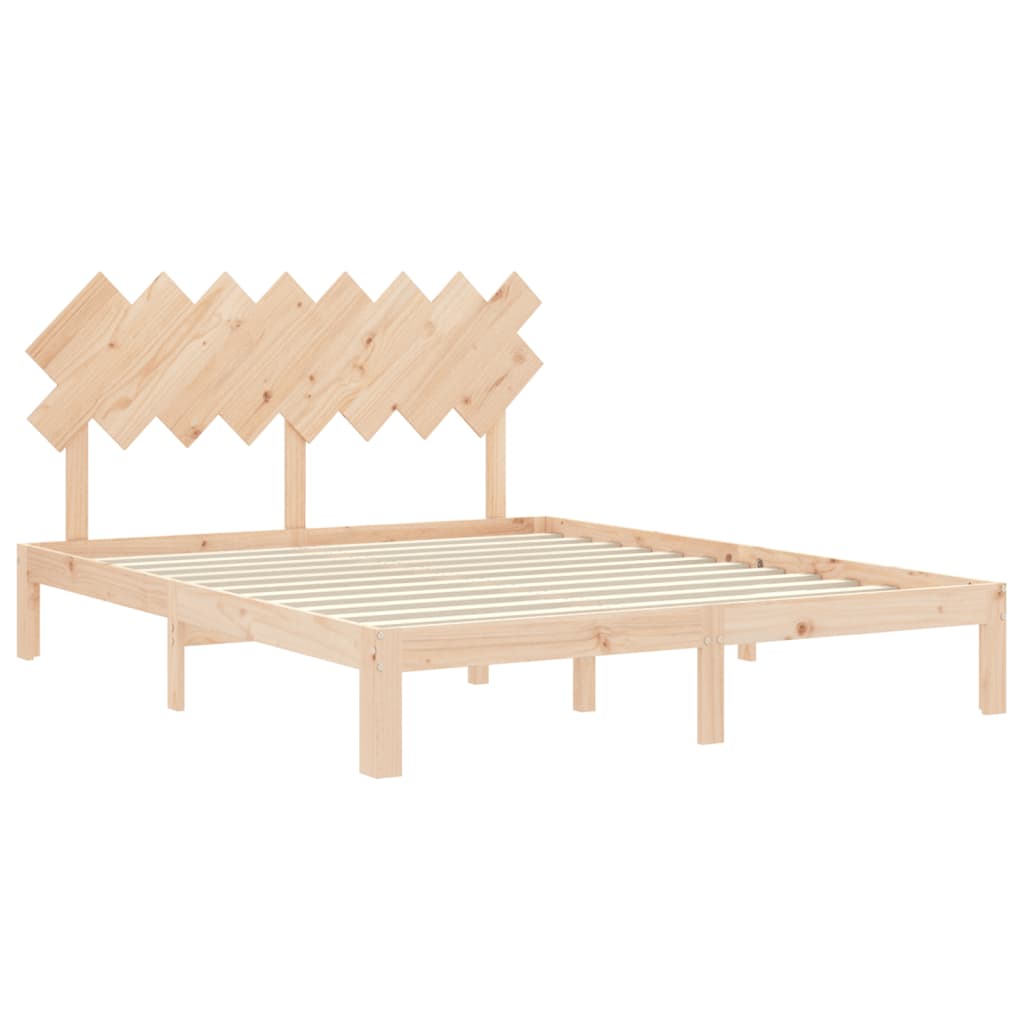 Bed frame without mattress 160x200 cm solid pine wood