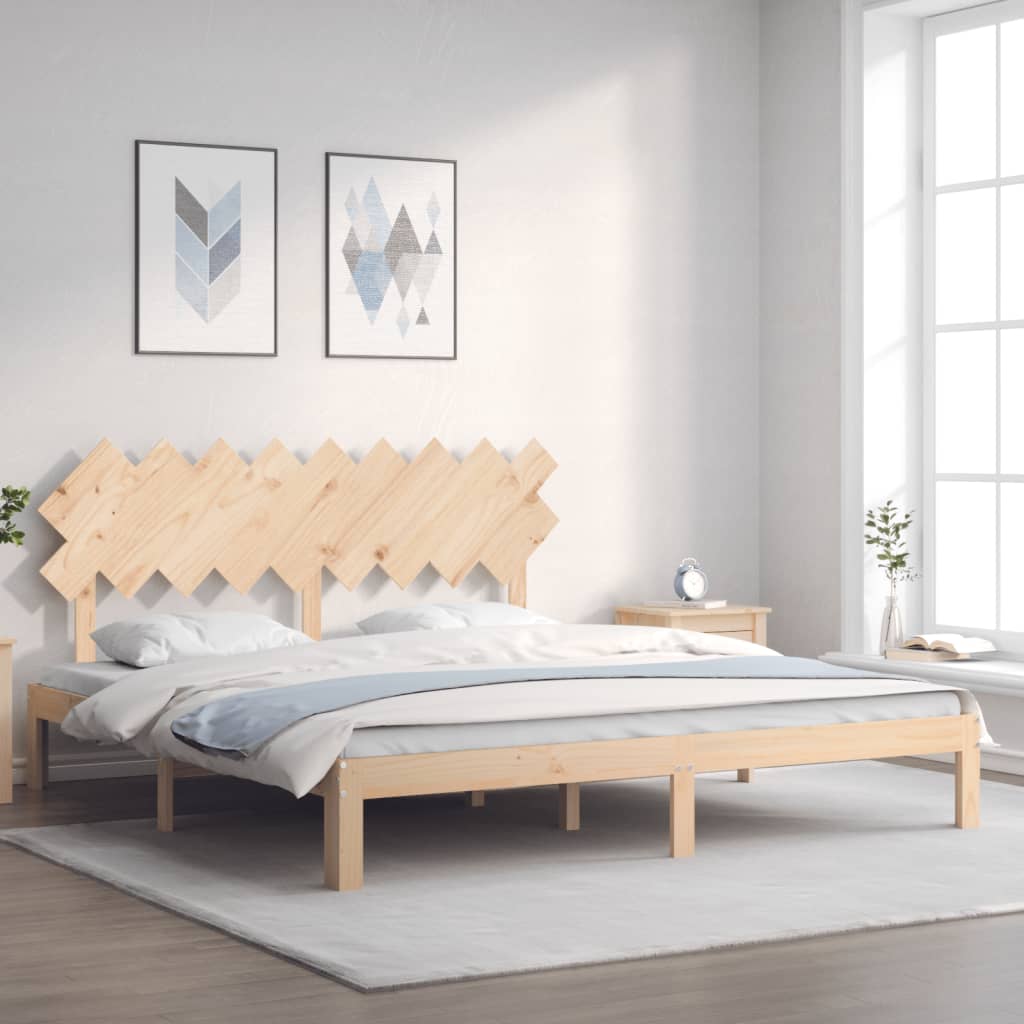 Cadre de lit sans matelas bois massif de pin