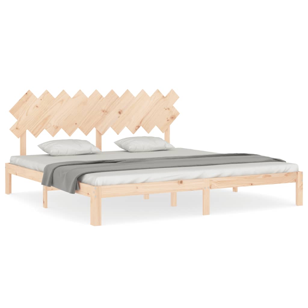 Cadre de lit sans matelas 200x200 cm bois massif de pin