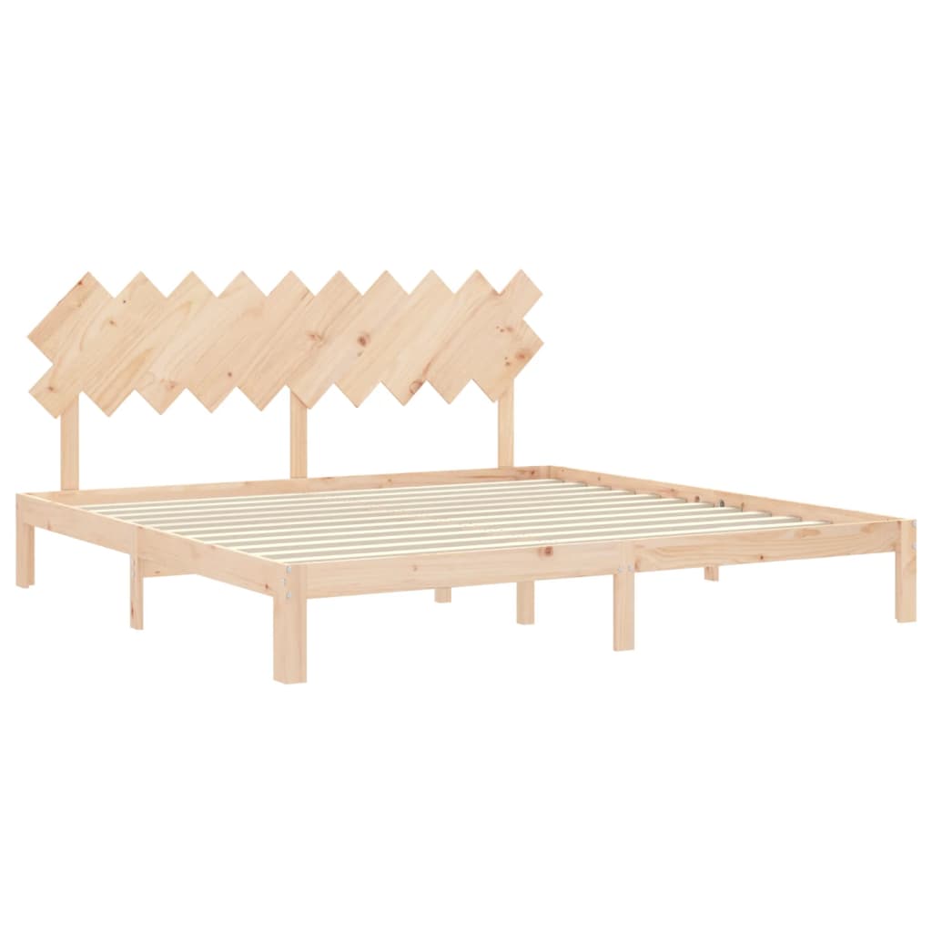 Cadre de lit sans matelas 200x200 cm bois massif de pin