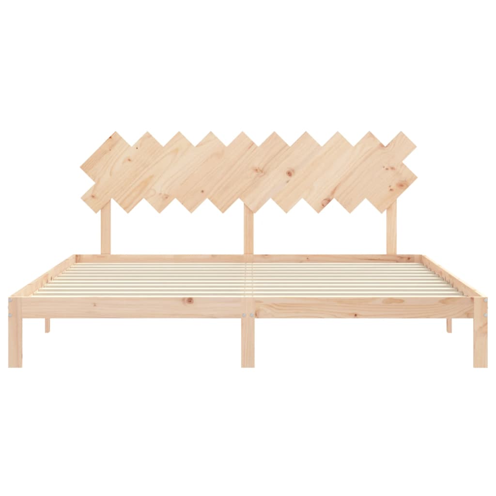 Cadre de lit sans matelas 200x200 cm bois massif de pin