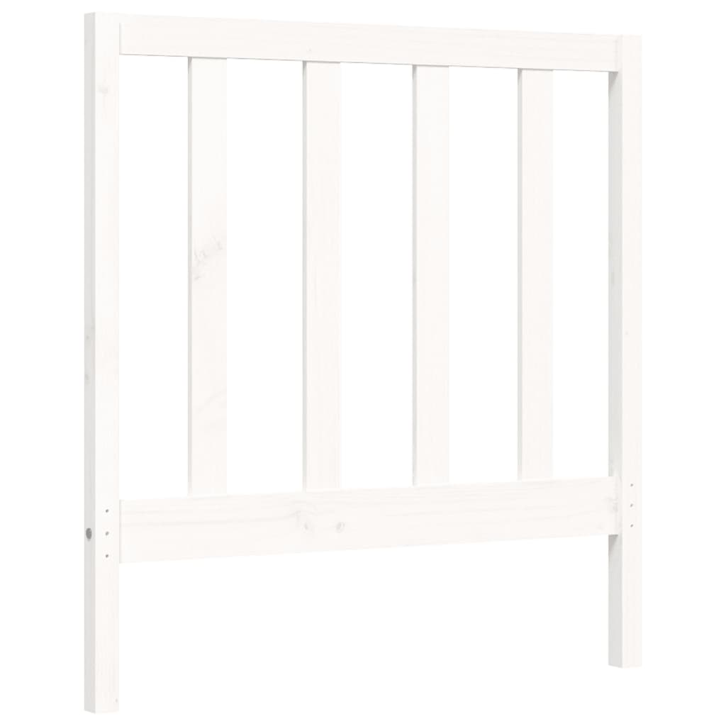 Cadre de lit sans matelas blanc bois de pin massif