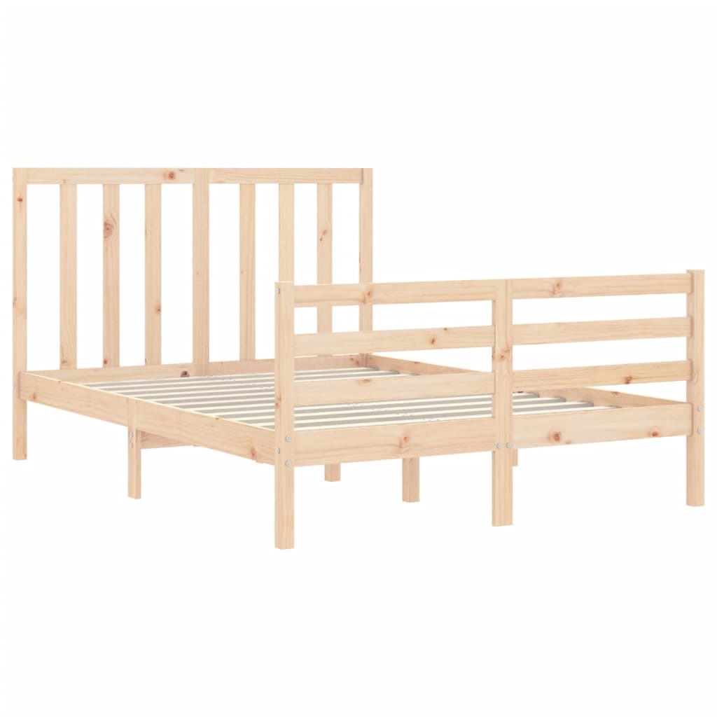 Cadre de lit sans matelas 140x190 cm bois de pin massif