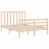 Bed frame without mattress 140x190 cm solid pine wood