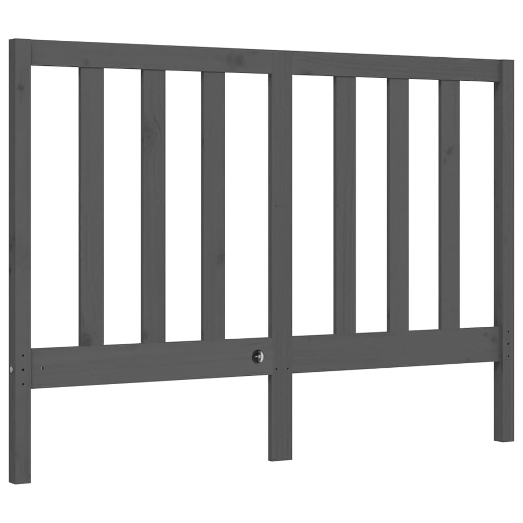 Cadre de lit sans matelas gris 140x190 cm bois de pin massif