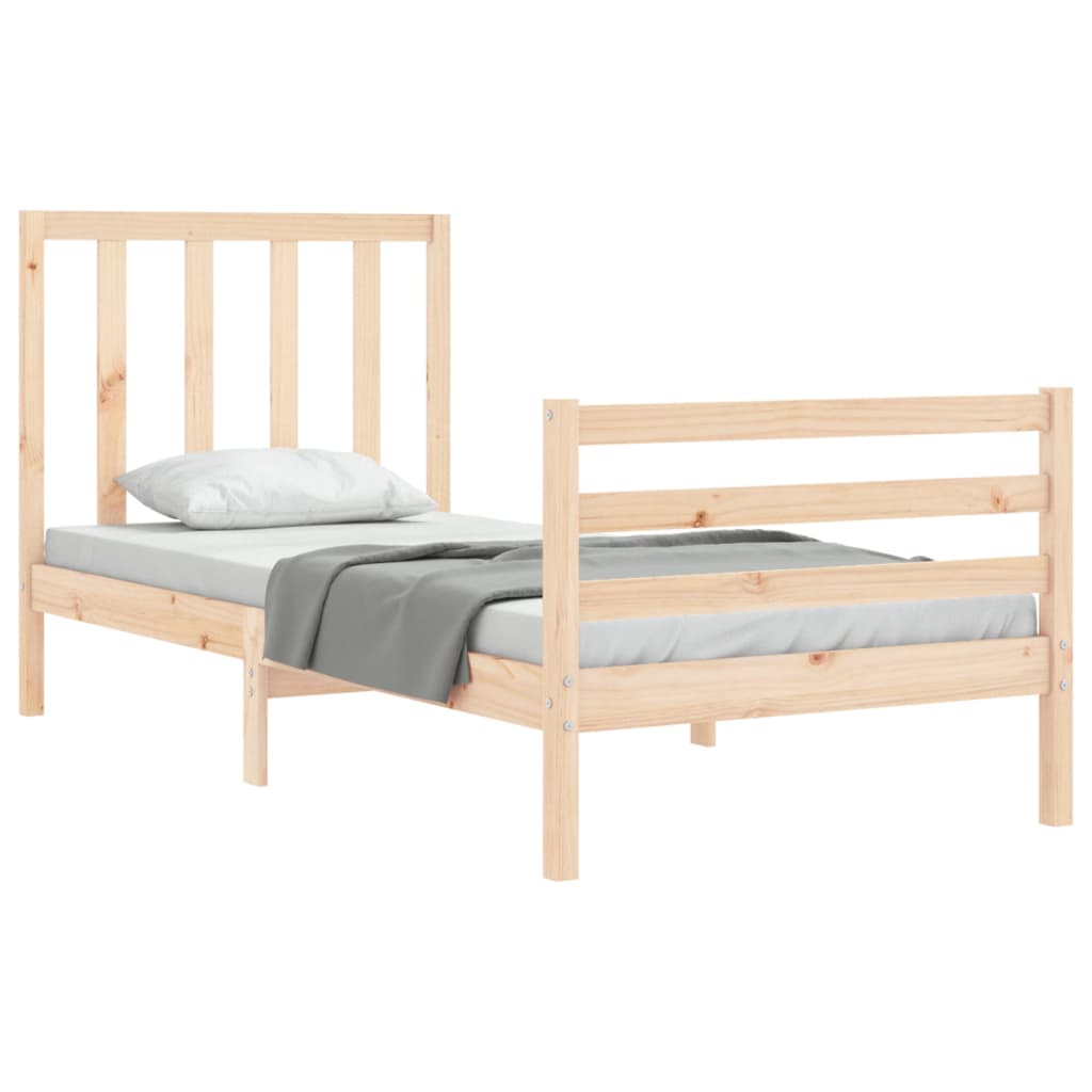 Cadre de lit sans matelas 90x200 cm bois de pin massif