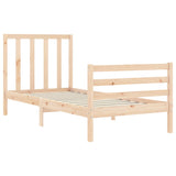 Cadre de lit sans matelas 90x200 cm bois de pin massif