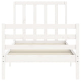 Cadre de lit sans matelas blanc 90x200 cm bois de pin massif