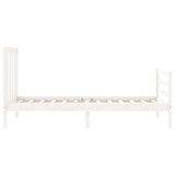 Cadre de lit sans matelas blanc 90x200 cm bois de pin massif