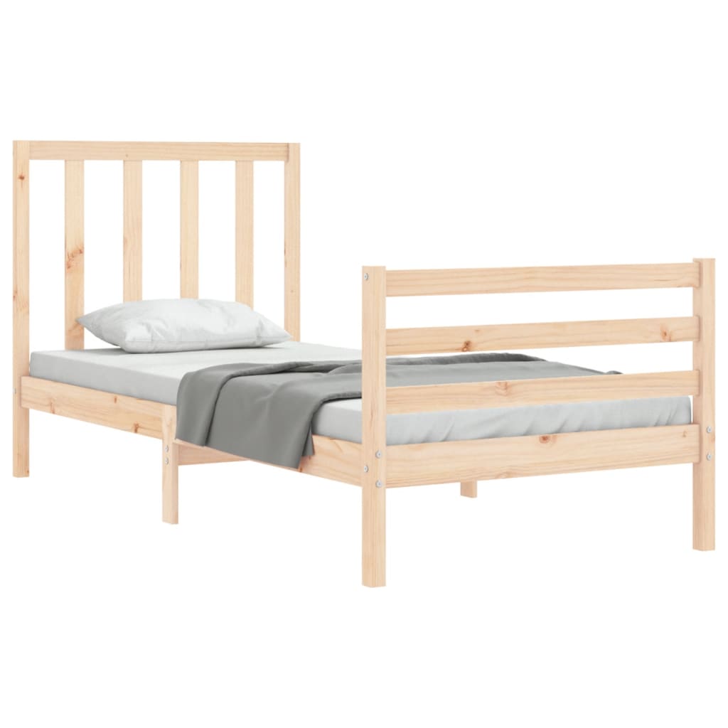 Cadre de lit sans matelas 100x200 cm bois massif de pin