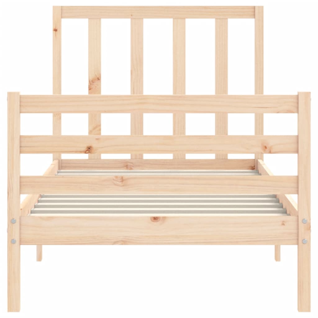 Cadre de lit sans matelas 100x200 cm bois massif de pin