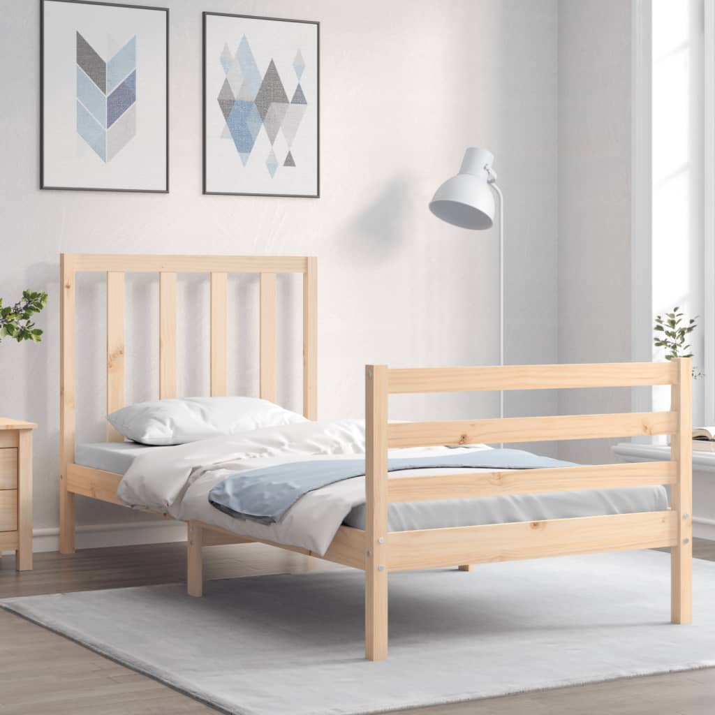 Cadre de lit sans matelas 100x200 cm bois massif de pin