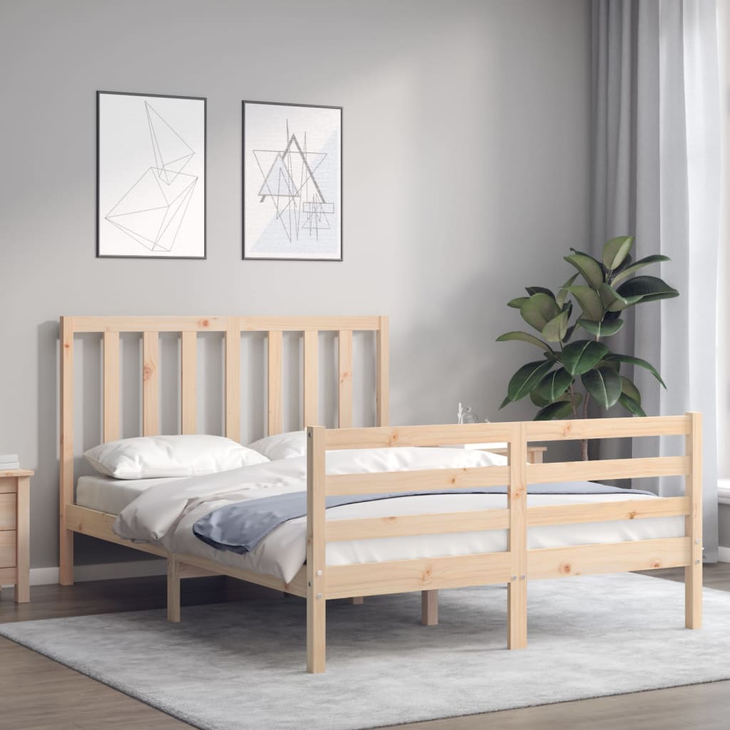 Cadre de lit sans matelas 120x200 cm bois de pin massif