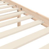 Bed frame without mattress 140x200 cm solid pine wood