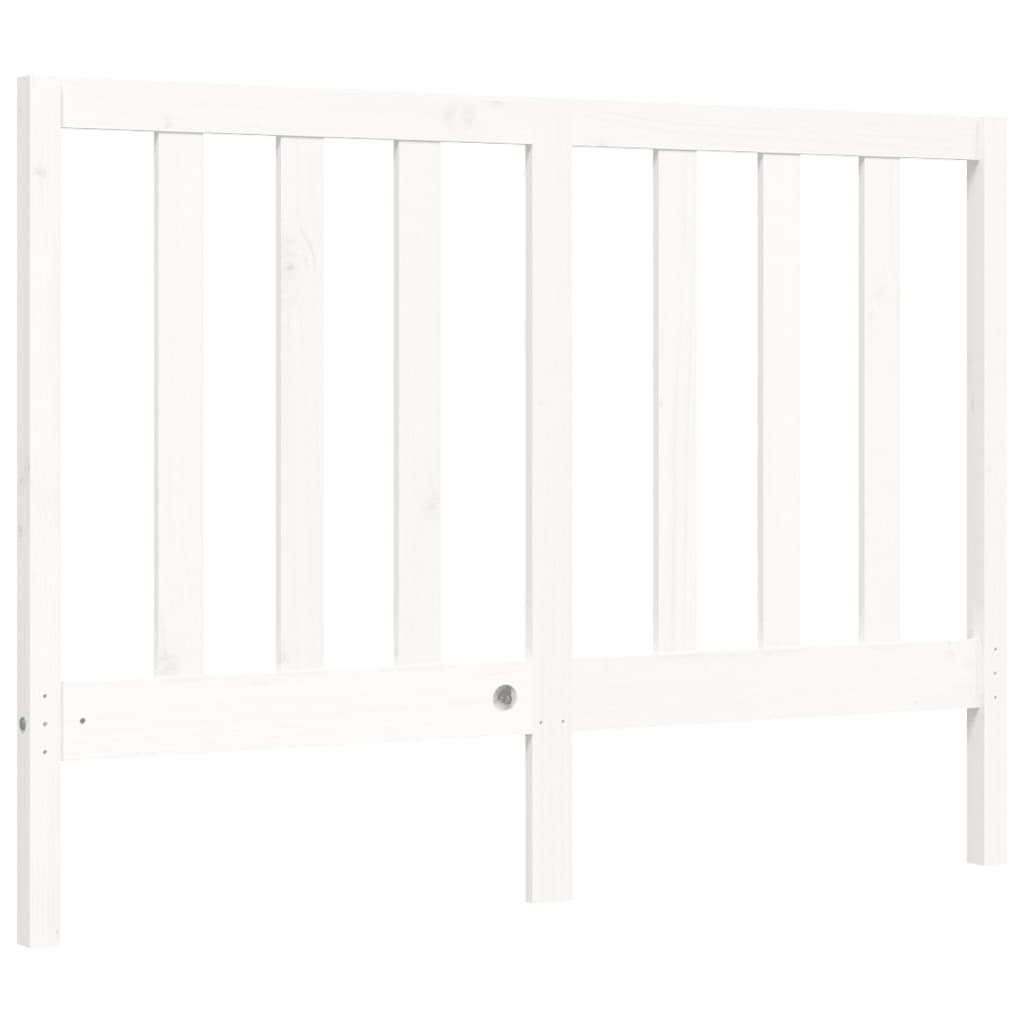 Bed frame without mattress white 140x200 cm solid pine wood