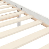 Bed frame without mattress white 140x200 cm solid pine wood