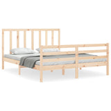 Bed frame without mattress 160x200 cm solid pine wood