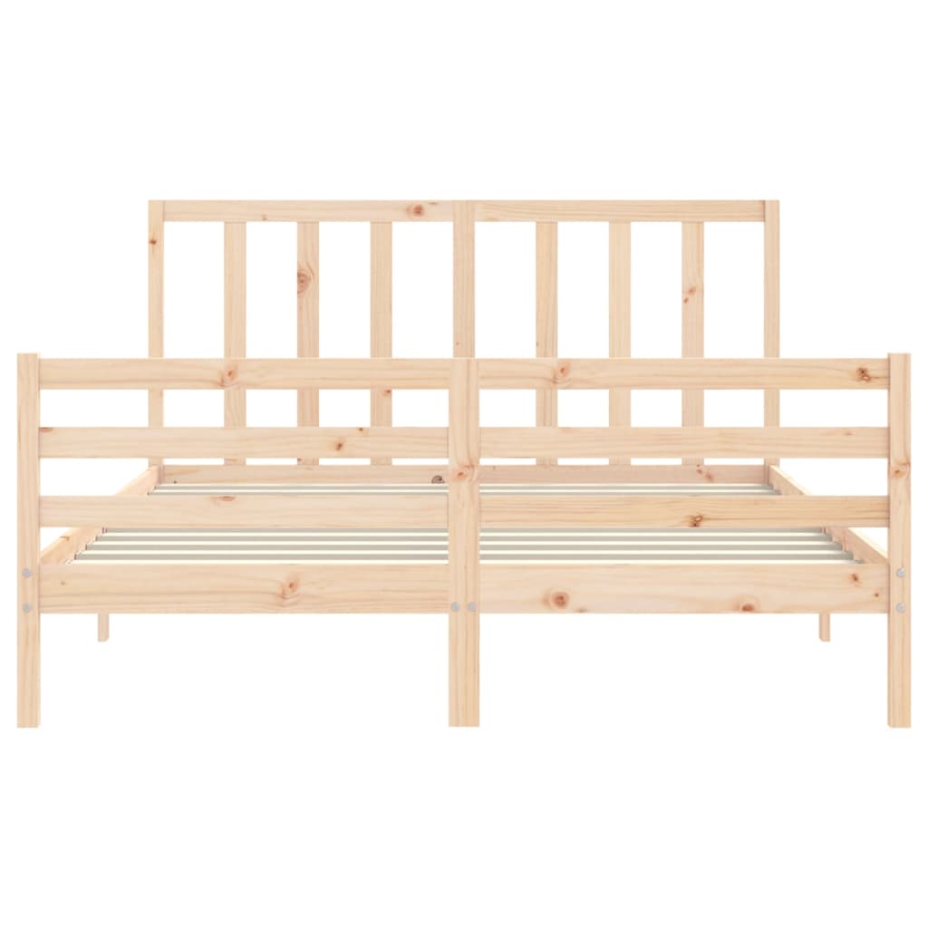 Bed frame without mattress 160x200 cm solid pine wood