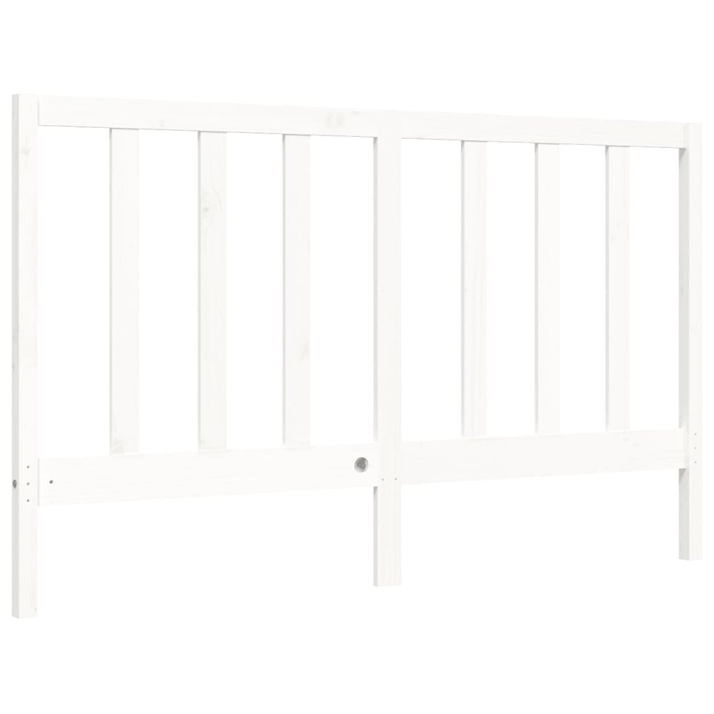 Cadre de lit sans matelas blanc 160x200 cm bois de pin massif