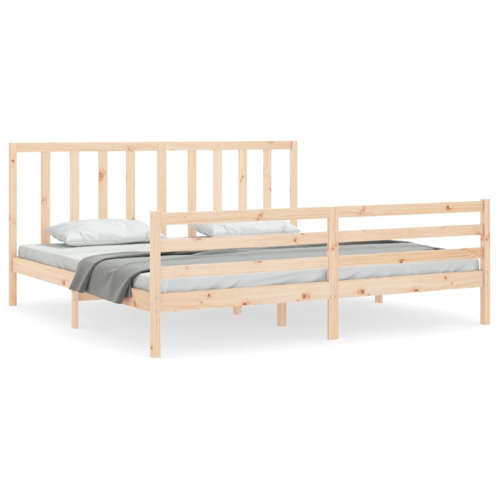 Cadre de lit sans matelas bois massif de pin