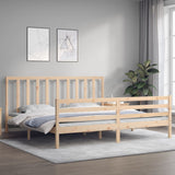 Cadre de lit sans matelas bois massif de pin