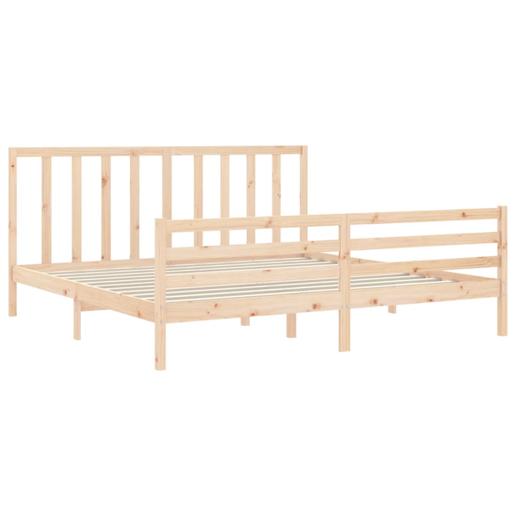 Cadre de lit sans matelas bois massif de pin