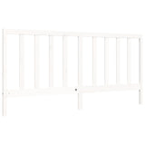 Cadre de lit sans matelas blanc bois massif de pin