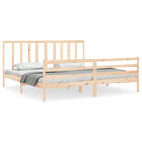 Cadre de lit sans matelas 200x200 cm bois massif de pin