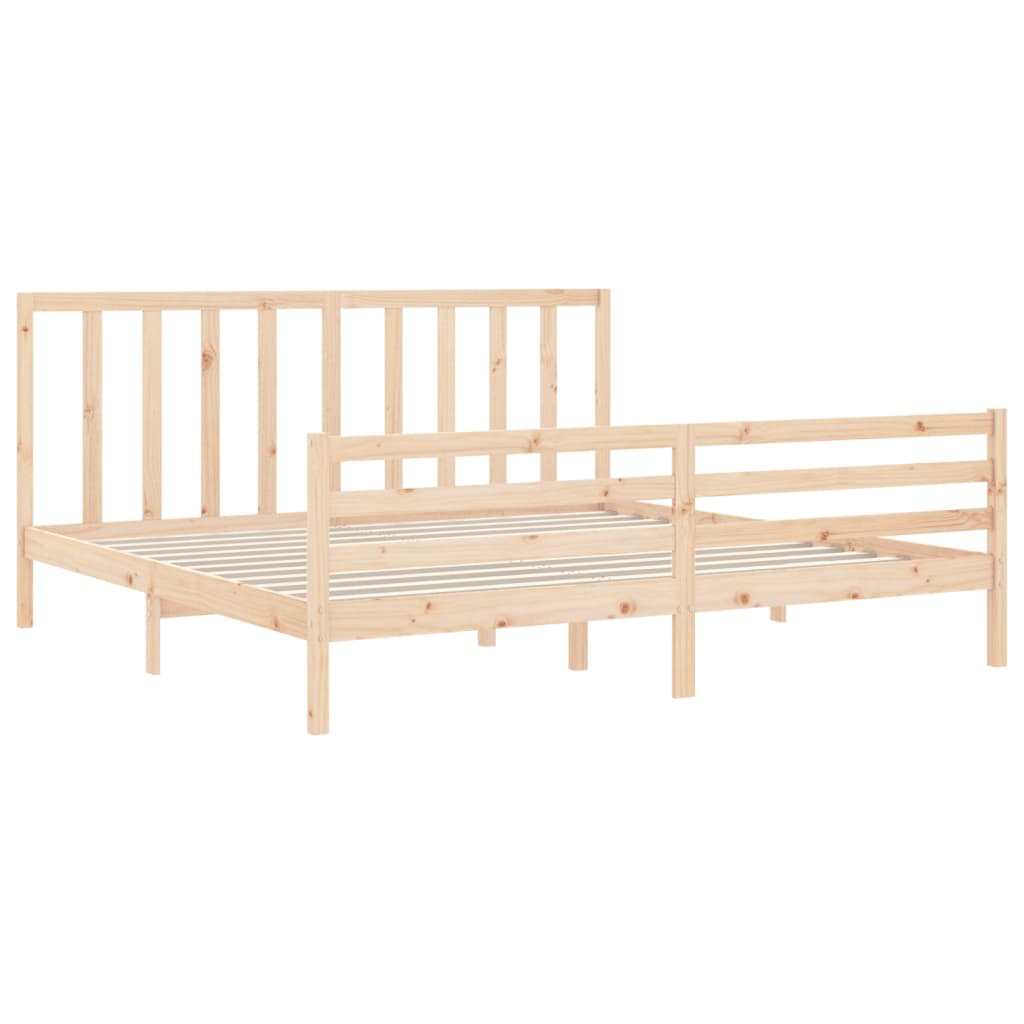 Cadre de lit sans matelas 200x200 cm bois massif de pin