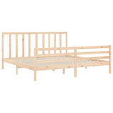 Bed frame without mattress 200x200 cm solid pine wood