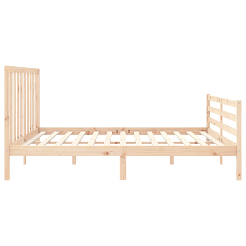 Cadre de lit sans matelas 200x200 cm bois massif de pin