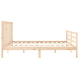 Bed frame without mattress 200x200 cm solid pine wood