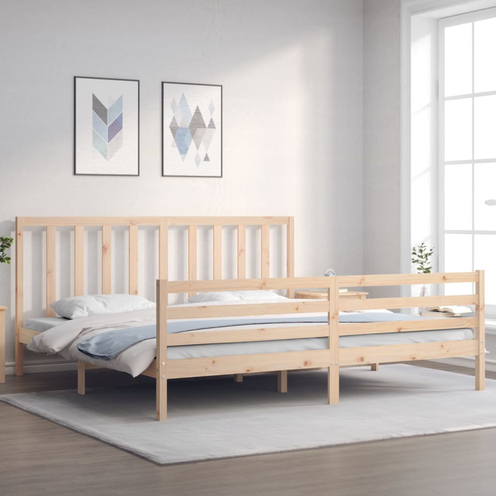 Cadre de lit sans matelas 200x200 cm bois massif de pin