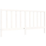 Cadre de lit sans matelas blanc 200x200 cm bois massif de pin