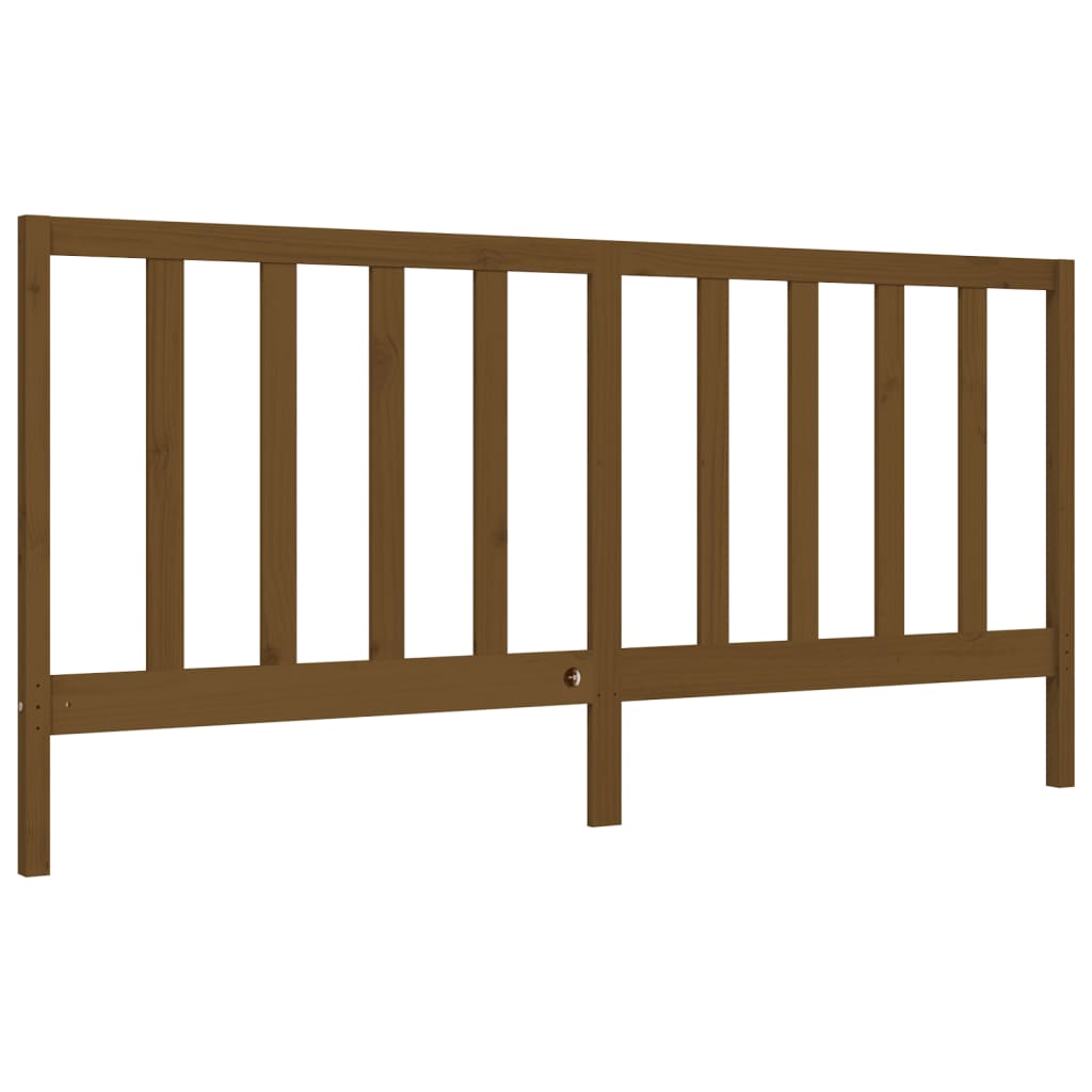 Cadre de lit sans matelas marron miel 200x200cm bois pin massif